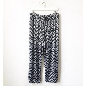 Dynamite Black & White Zig Zag Print Pants 1X